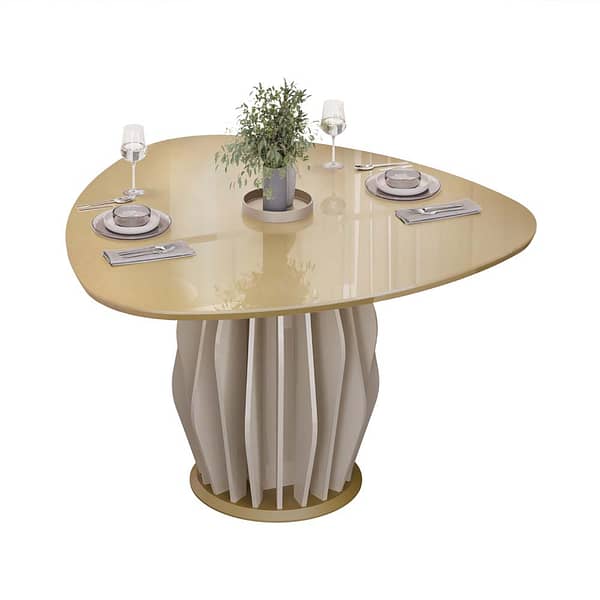 Juego De Comedor Mesa Organica 6 Sillas Tapizadas Mdp - Imagen 2