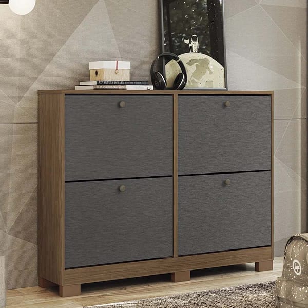 Comoda Zapatera Dormitorio 4 Puertas Con Patas - Imagen 2
