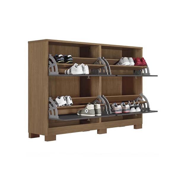 Comoda Zapatera Dormitorio 4 Puertas Con Patas - Imagen 3