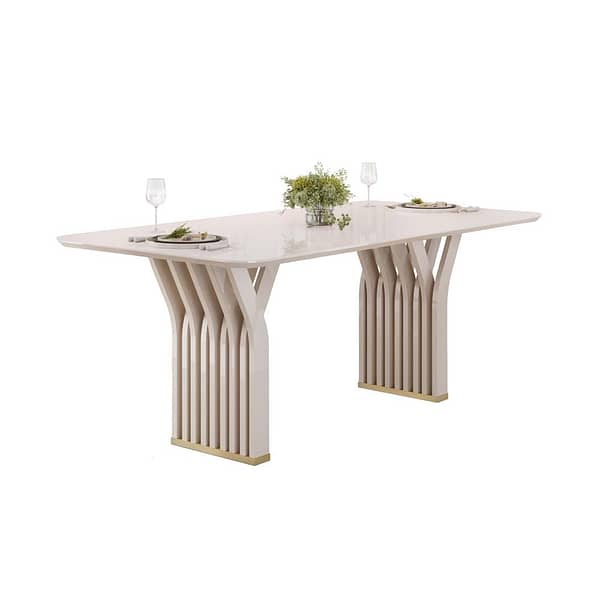 Juego De Comedor Mesa Rectangular 6 Sillas Tapizadas Mdp - Imagen 2