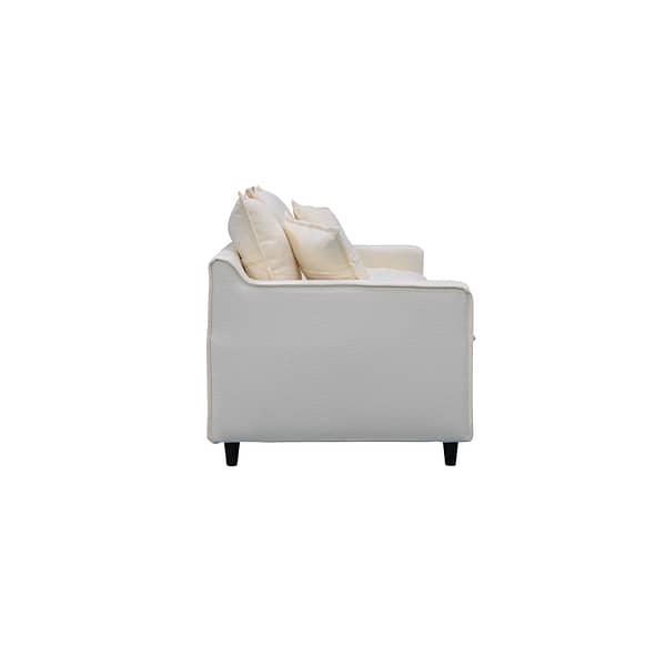 Sofa 3 Cuerpos Moderno Tapizado Tela Con Patas - Imagen 4