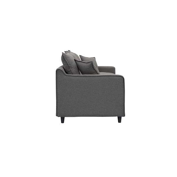 Sofa 3 Cuerpos Moderno Tapizado Tela Con Patas - Imagen 2