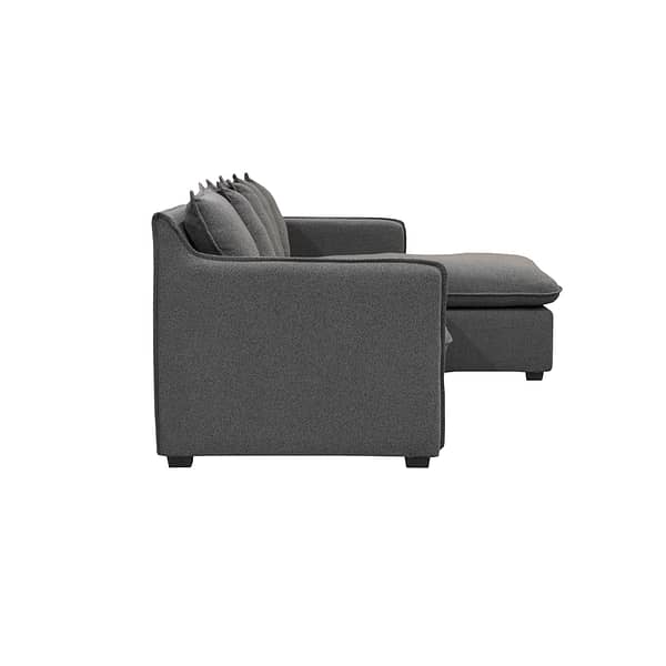 Sofa Esquinero 3 Cuerpos Con Chaise Tapizado En Tela - Imagen 2