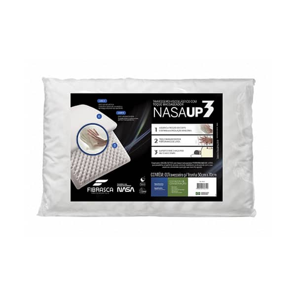 Almohada Nasa Up 3 Doble Relleno Viscoelastica Espuma