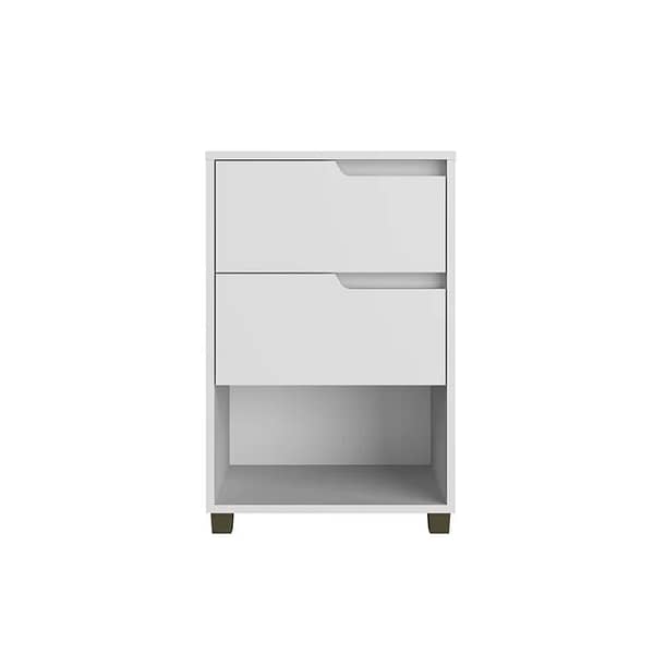 Mesa De Luz 2 Cajones 1 Espacio Dormitorio 100% Mdf - Imagen 5