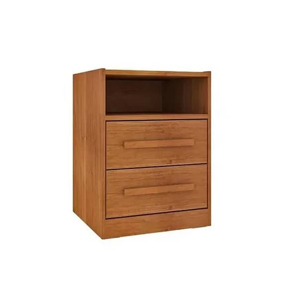 Mesa De Luz 2 Cajones 1 Espacio Dormitorio 100% Mdf - Imagen 3