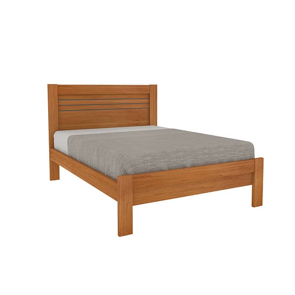 Cama 2 Plazas 100% Mdp Moderna Elegante Con Respaldo