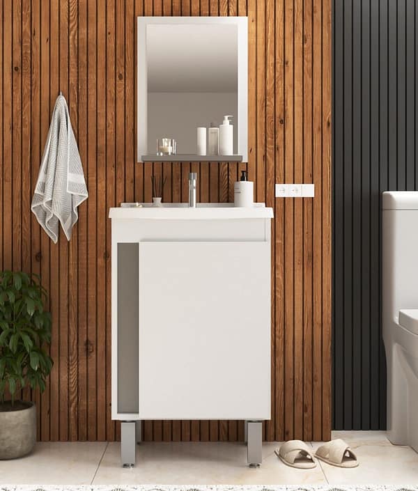 Mueble De Baño Con Bacha Y Espejo - Imagen 2