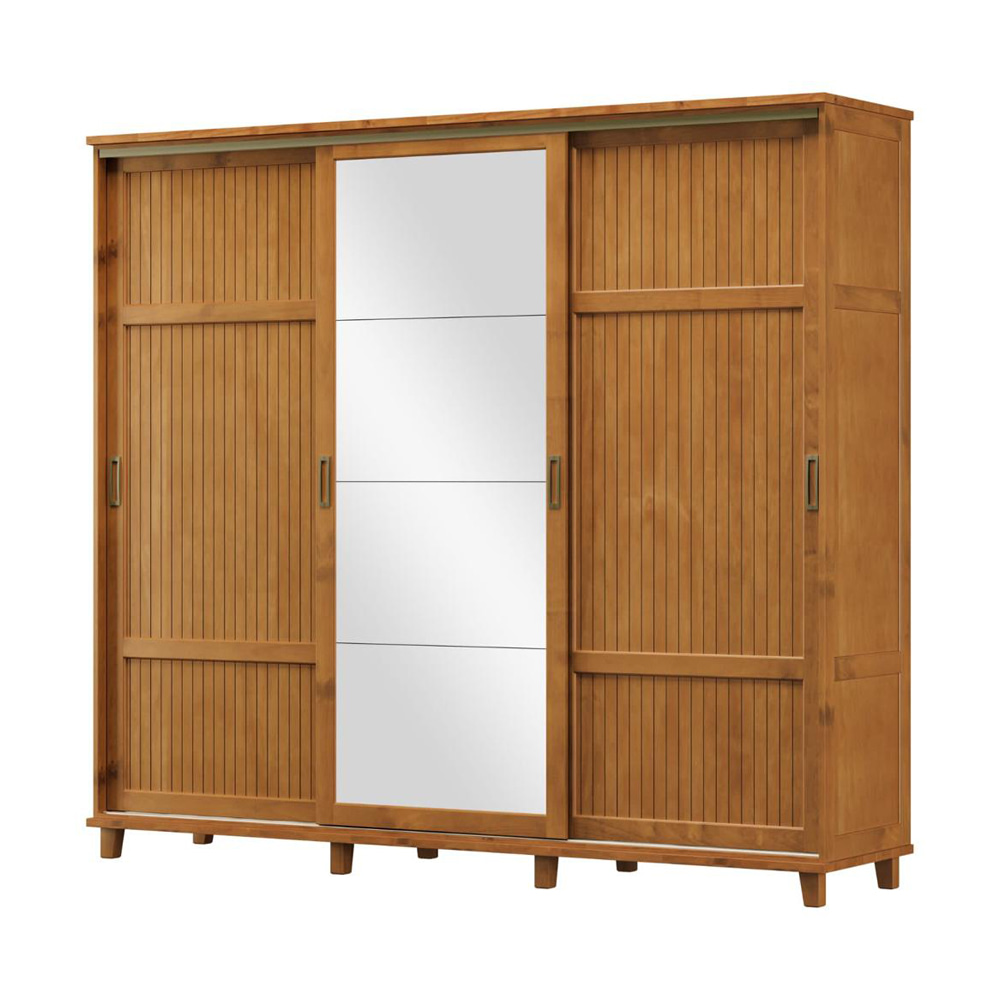 Ropero Placard 3 Puertas Corredizas 2 Cajones Dormitorio - Lais Muebles