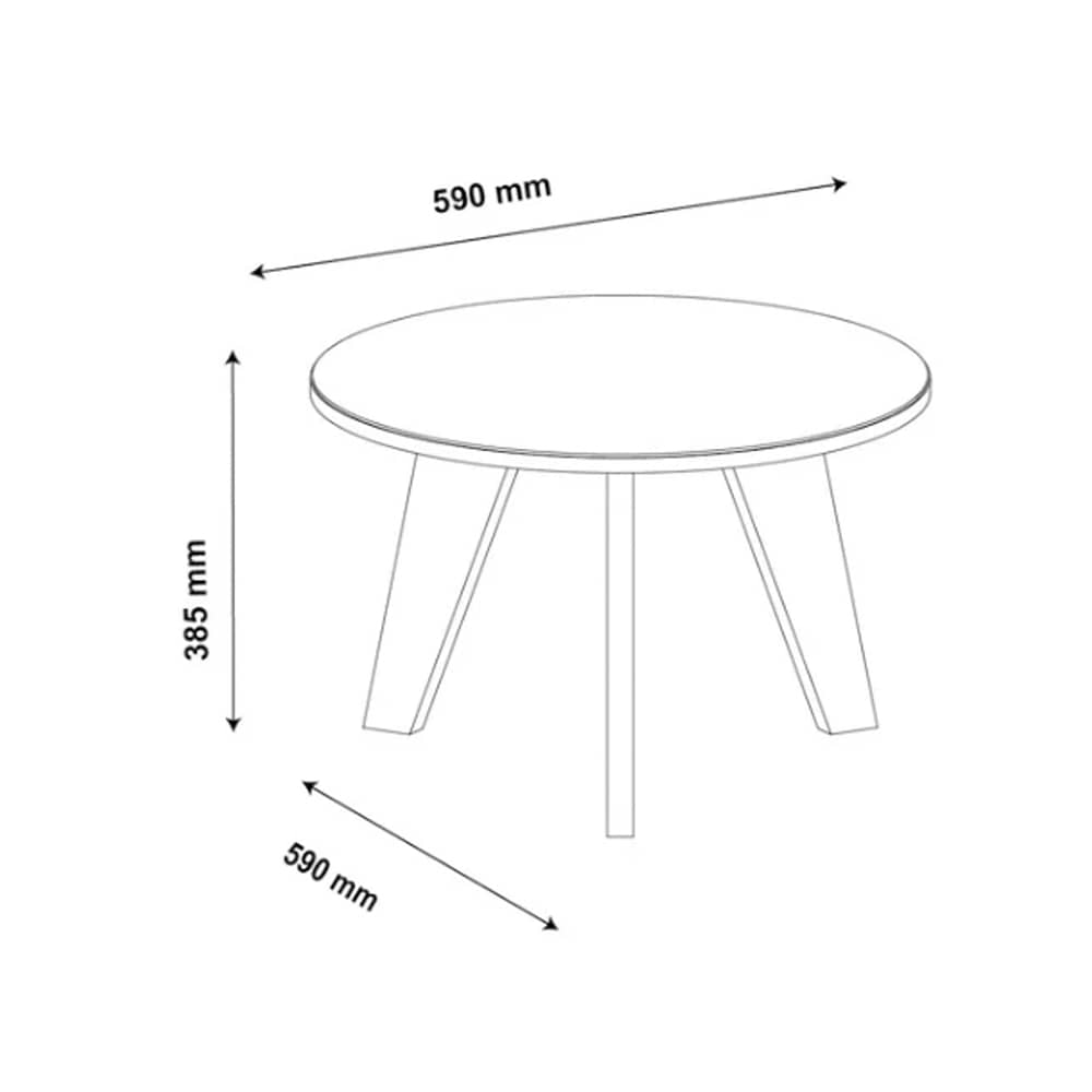 Mesa De Living Mesa Ratona Diseño Elegante Espejo Y Mdp Blanco - Lais 