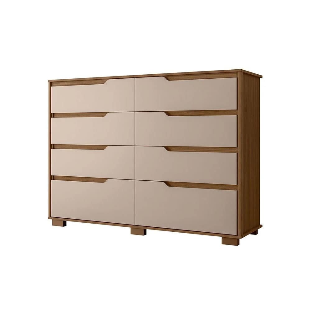 Comoda Cajonera 8 Cajones Combinada Con Patas Dormitorio
