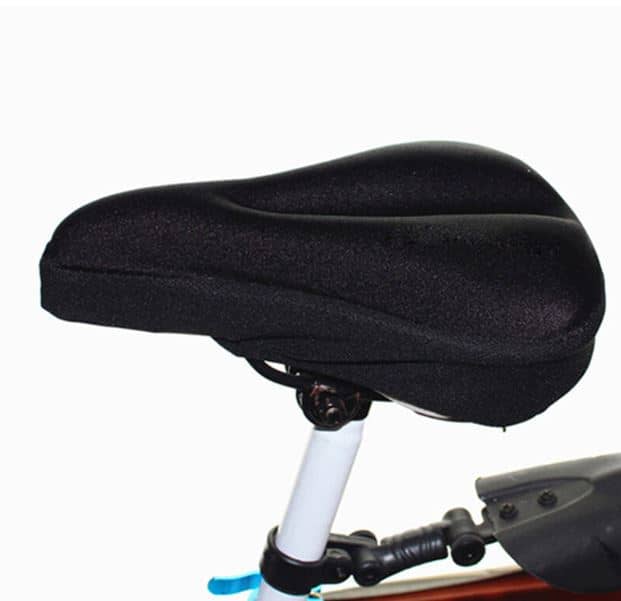 Funda de gel para asiento de bicicleta estática, color negro