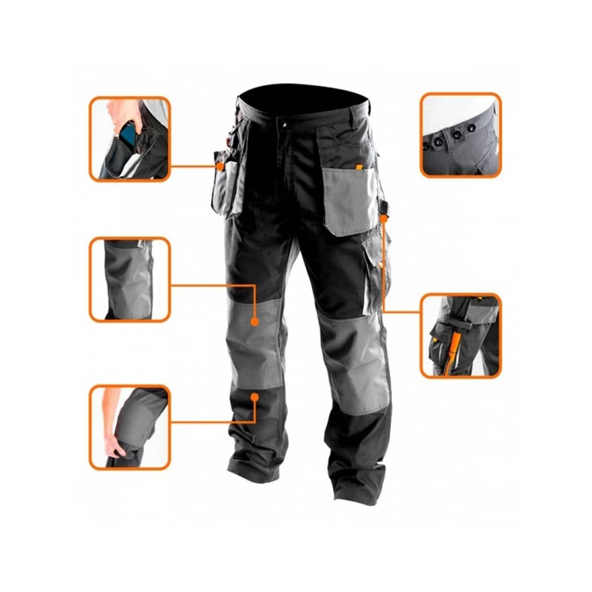 Pantalones cargo de protección para hombre, pantalones de trabajo