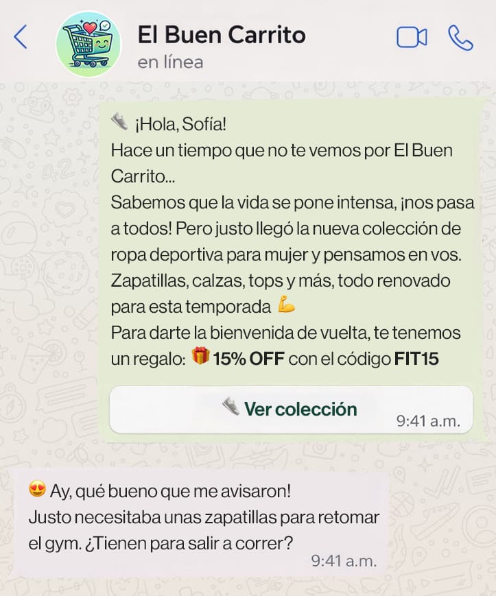 Cliente Inactivo Recuperación de Clientes con WhatsApp