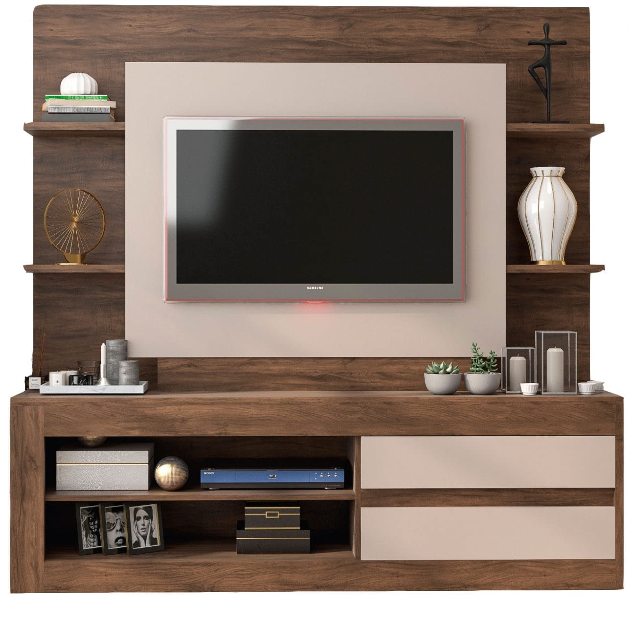 Rack Tv Modular Living Hasta Led 55 Estantes Exclusive Muebles Express