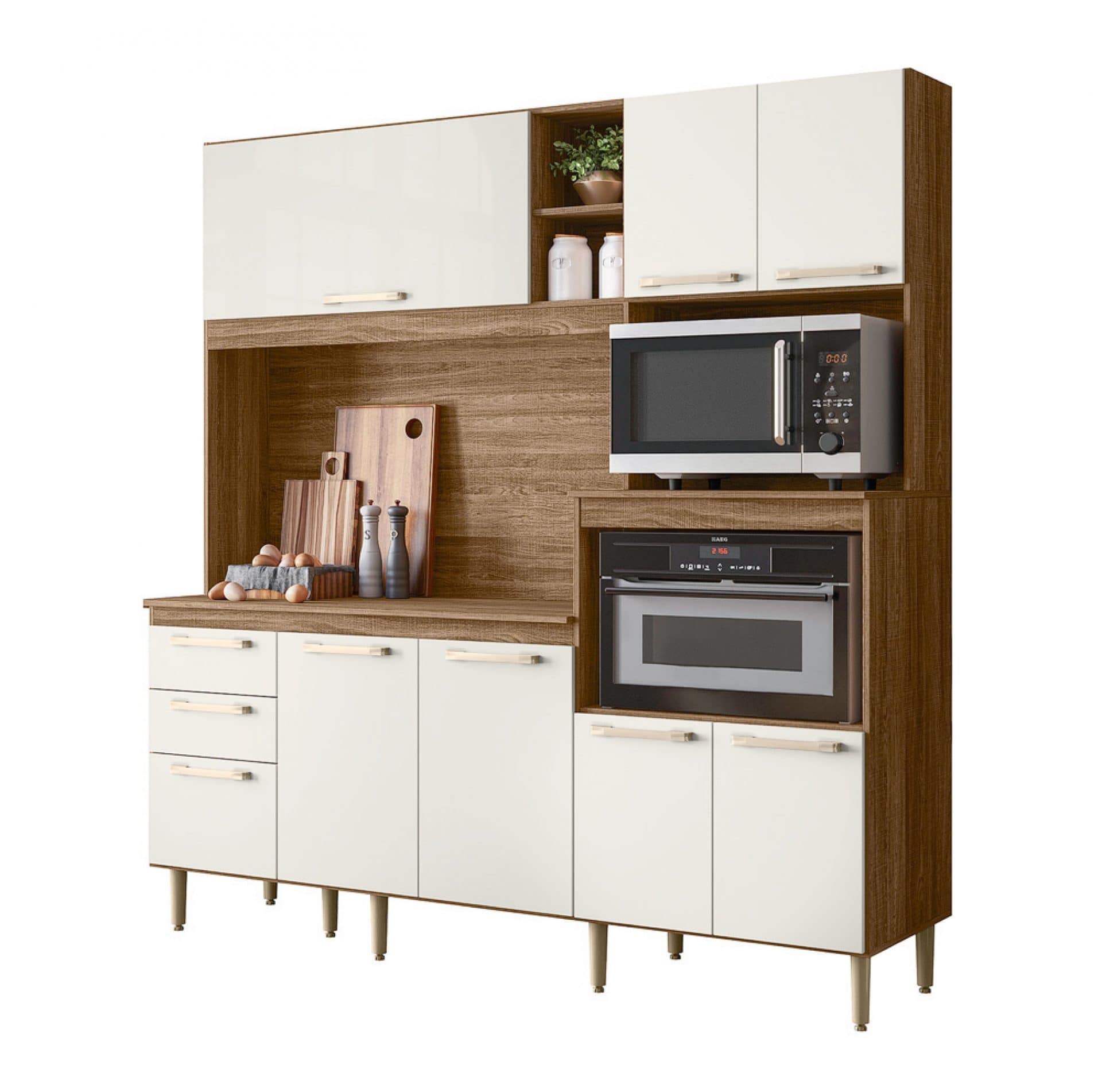 Mueble De Cocina Kit Completo 7 Puertas 3 Cajon Amoblamiento Muebles