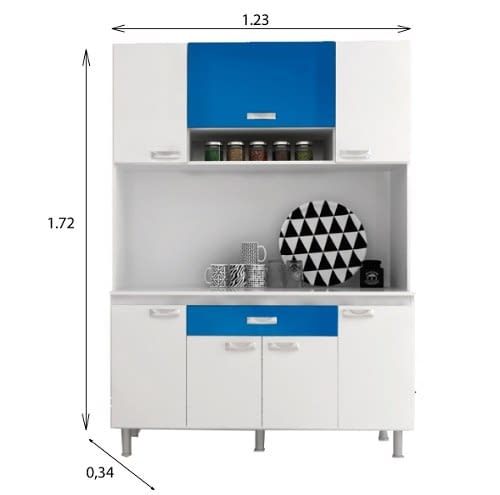 Mueble Cocina Kit Multiuso 7 Puertas 1 Cajon K75az - Muebles Express