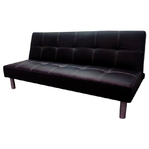 Sofa Cama Living Sillon Cuerina Negro Kiss 095 Muebles Express