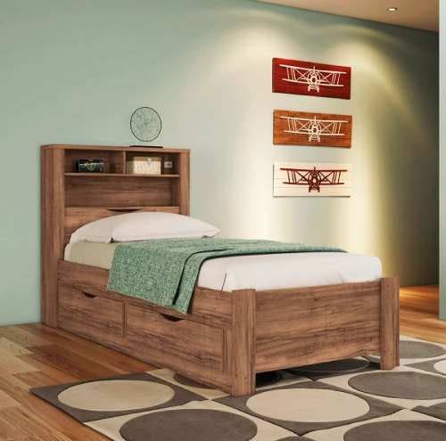Cama 1 Plaza Con 2 Cajones Y Estanteria Atacama 225855 Muebles Express