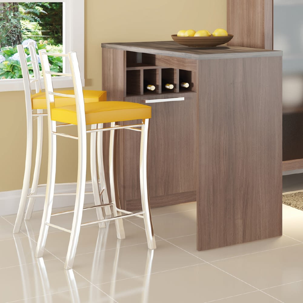 Mueble Cocina Desayunador Noce Madri Cd153 - Muebles Express