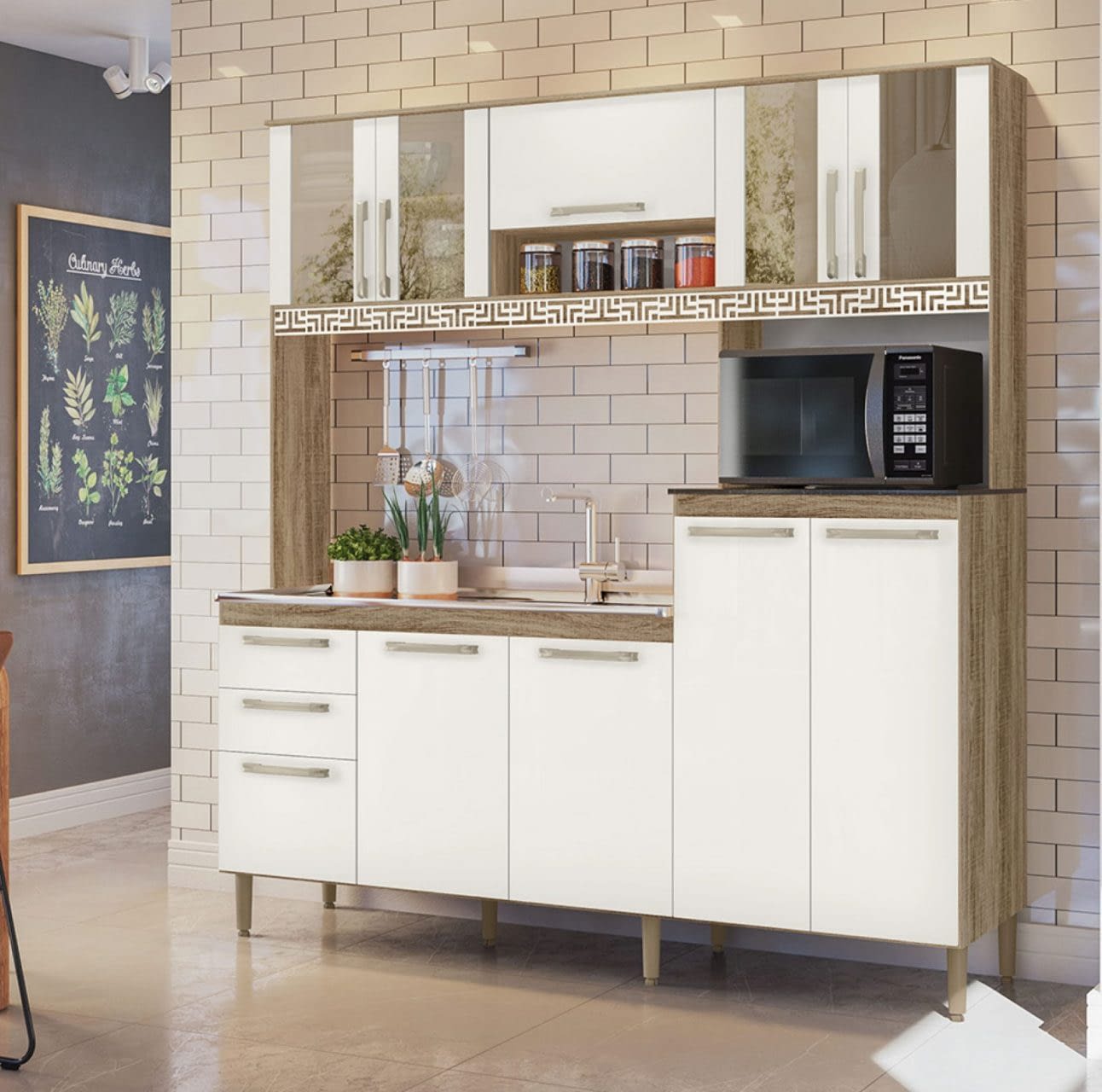Mueble Cocina Bajo Mesada Aereos Kit Completo Amoblamiento - Muebles