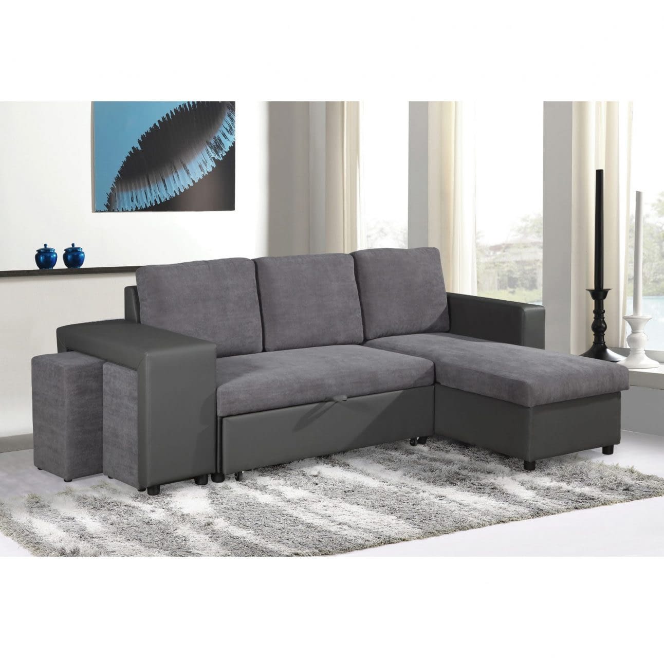 Sofa Cama Living Comedor Chaise Longue Varios Cuerpos - Muebles Express