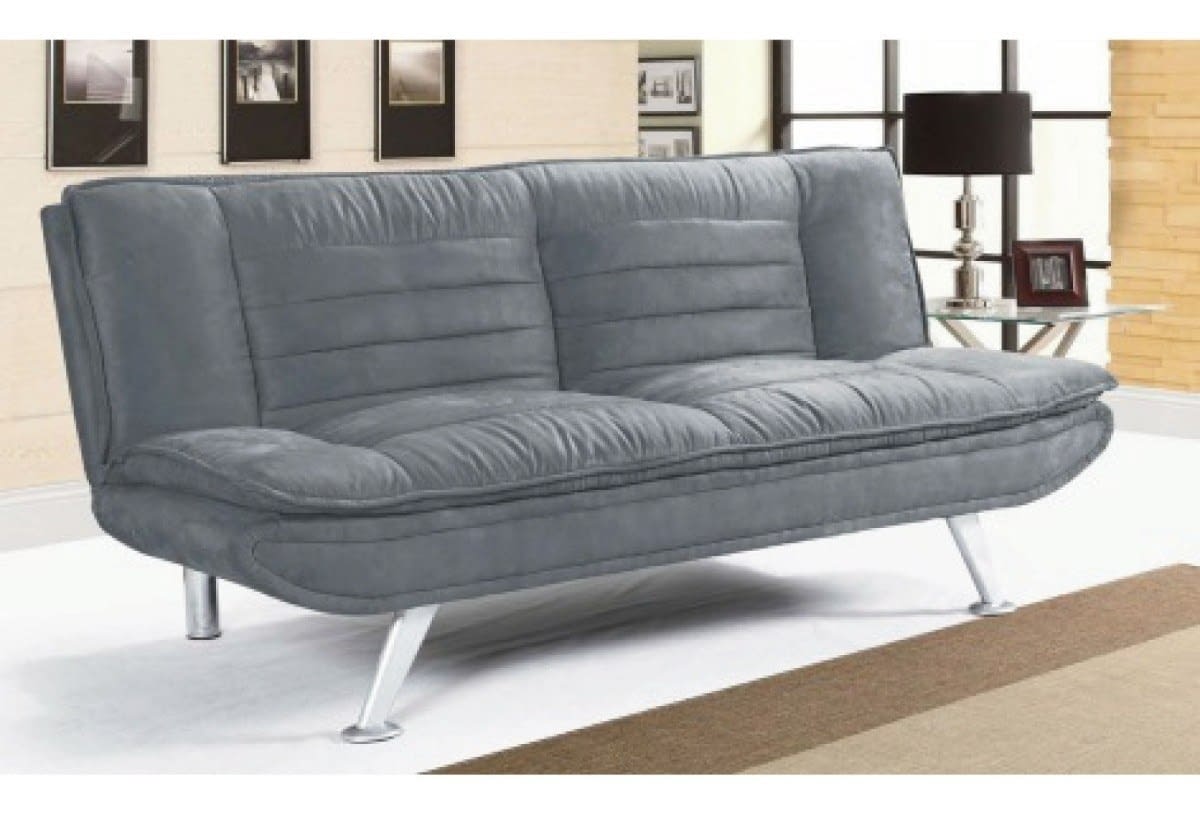 sofa cama tapizado en microfibra patas de metal