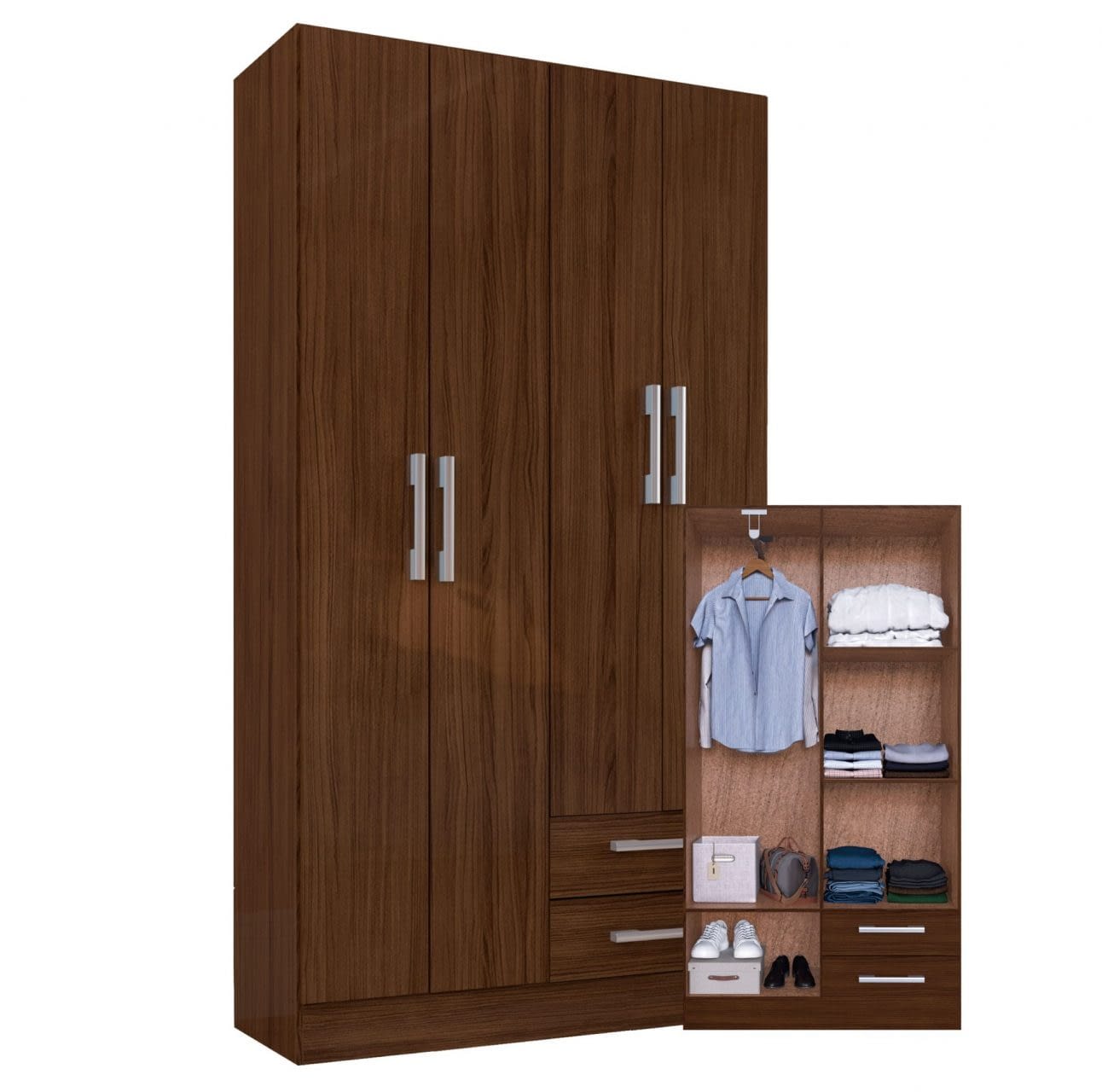 Ropero 4 Puertas RP1420 - Lais Muebles