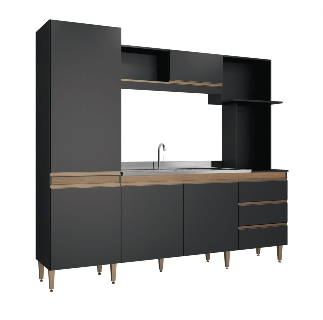 Muebles De Cocina Amoblamiento Completo Kit Multiuso - Lais Muebles