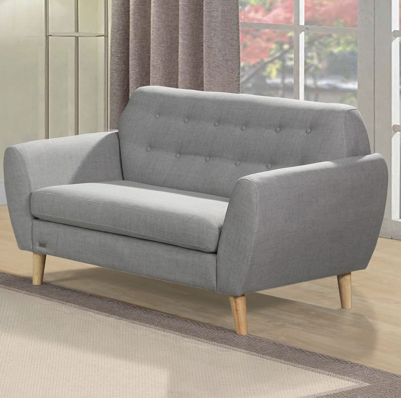 sillon 2 cuerpos tela nordico living comedor sofa